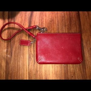 Red Coach wristlet